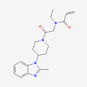 molecular formula C20H26N4O2 B2715141 N-Ethyl-N-[2-[4-(2-methylbenzimidazol-1-yl)piperidin-1-yl]-2-oxoethyl]prop-2-enamide CAS No. 2361793-81-7