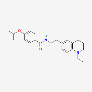 molecular formula C23H30N2O2 B2715143 N-(2-(1-ethyl-1,2,3,4-tetrahydroquinolin-6-yl)ethyl)-4-isopropoxybenzamide CAS No. 955592-90-2