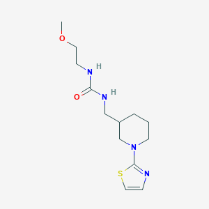 molecular formula C13H22N4O2S B2715150 1-(2-甲氧基乙基)-3-((1-(噻唑-2-基)哌啶-3-基)甲基)脲 CAS No. 1705186-97-5