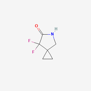 molecular formula C6H7F2NO B2715152 7,7-Difluoro-5-azaspiro[2.4]heptan-6-one CAS No. 2379945-32-9