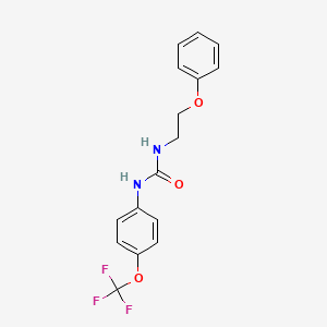 molecular formula C16H15F3N2O3 B2715153 1-(2-Phenoxyethyl)-3-[4-(trifluoromethoxy)phenyl]urea CAS No. 1172053-47-2