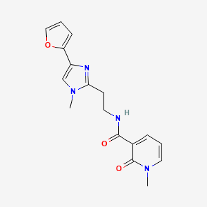 N-(2-(4-(furan-2-yl)-1-methyl-1H-imidazol-2-yl)ethyl)-1-methyl-2-oxo-1,2-dihydropyridine-3-carboxamide