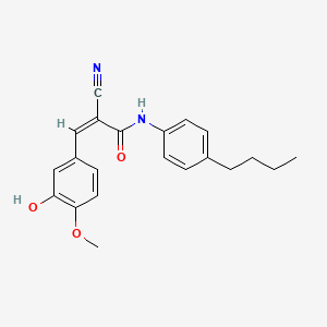 (Z)-N-(4-Butylphenyl)-2-cyano-3-(3-hydroxy-4-methoxyphenyl)prop-2-enamide