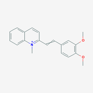 molecular formula C20H20NO2+ B271518 2-[2-(3,4-Dimethoxyphenyl)vinyl]-1-methylquinolinium 