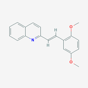 molecular formula C19H17NO2 B271520 2-[2-(2,5-Dimethoxyphenyl)vinyl]quinoline 