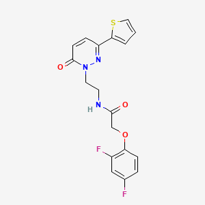 2-(2,4-difluorophenoxy)-N-(2-(6-oxo-3-(thiophen-2-yl)pyridazin-1(6H)-yl)ethyl)acetamide