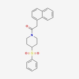 molecular formula C23H23NO3S B2715225 2-(Naphthalen-1-yl)-1-(4-(phenylsulfonyl)piperidin-1-yl)ethanone CAS No. 1448123-45-2