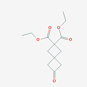 molecular formula C13H18O5 B2715228 二乙酸二乙酯 6-氧代螺[3.3]庚烷-2,2-二羧酸酯 CAS No. 1707393-61-0