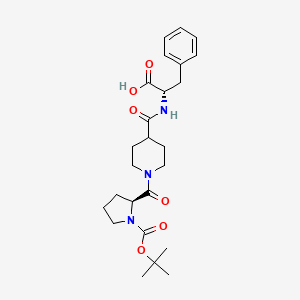 (2S)-2-[[1-[(2S)-1-[(2-methylpropan-2-yl)oxycarbonyl]pyrrolidine-2-carbonyl]piperidine-4-carbonyl]amino]-3-phenylpropanoic acid