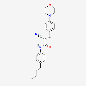 molecular formula C24H27N3O2 B2715246 N-(4-butylphenyl)-2-cyano-3-[4-(morpholin-4-yl)phenyl]prop-2-enamide CAS No. 1808720-24-2