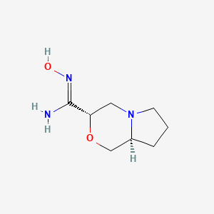 molecular formula C8H15N3O2 B2715251 (3S,8As)-N'-hydroxy-3,4,6,7,8,8a-hexahydro-1H-pyrrolo[2,1-c][1,4]oxazine-3-carboximidamide CAS No. 2227787-32-6