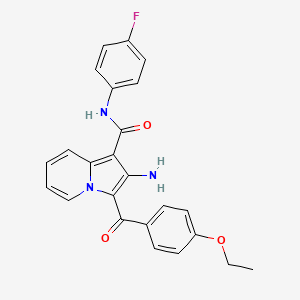 molecular formula C24H20FN3O3 B2715255 2-amino-3-(4-ethoxybenzoyl)-N-(4-fluorophenyl)indolizine-1-carboxamide CAS No. 903283-58-9