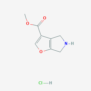 Methyl 5,6-dihydro-4H-furo[2,3-c]pyrrole-3-carboxylate;hydrochloride