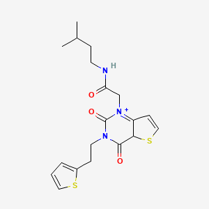 2-{2,4-dioxo-3-[2-(thiophen-2-yl)ethyl]-1H,2H,3H,4H-thieno[3,2-d]pyrimidin-1-yl}-N-(3-methylbutyl)acetamide