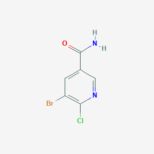molecular formula C6H4BrClN2O B2715264 5-Bromo-6-chloropyridine-3-carboxamide CAS No. 75291-83-7