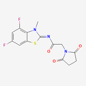 (Z)-N-(4,6-difluoro-3-methylbenzo[d]thiazol-2(3H)-ylidene)-2-(2,5-dioxopyrrolidin-1-yl)acetamide