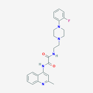 molecular formula C24H26FN5O2 B2715268 N1-(2-(4-(2-fluorophenyl)piperazin-1-yl)ethyl)-N2-(2-methylquinolin-4-yl)oxalamide CAS No. 1049476-57-4