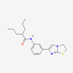molecular formula C19H25N3OS B2715269 N-(3-(2,3-dihydroimidazo[2,1-b]thiazol-6-yl)phenyl)-2-propylpentanamide CAS No. 893975-78-5