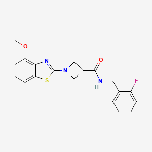 molecular formula C19H18FN3O2S B2715271 N-(2-fluorobenzyl)-1-(4-methoxybenzo[d]thiazol-2-yl)azetidine-3-carboxamide CAS No. 1396626-49-5
