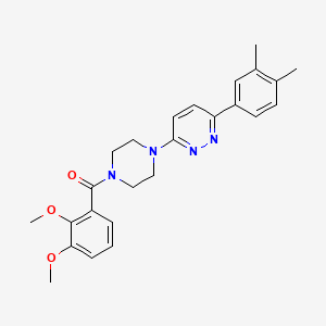 molecular formula C25H28N4O3 B2715274 (2,3-Dimethoxyphenyl)(4-(6-(3,4-dimethylphenyl)pyridazin-3-yl)piperazin-1-yl)methanone CAS No. 1021131-09-8