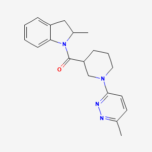 molecular formula C20H24N4O B2715282 2-methyl-1-[1-(6-methylpyridazin-3-yl)piperidine-3-carbonyl]-2,3-dihydro-1H-indole CAS No. 2309706-60-1