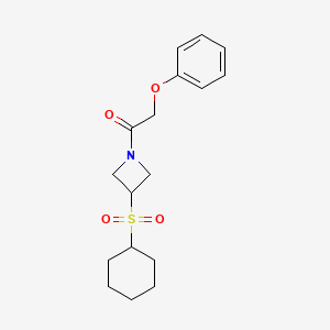 molecular formula C17H23NO4S B2715292 1-(3-(Cyclohexylsulfonyl)azetidin-1-yl)-2-phenoxyethanone CAS No. 1795300-69-4