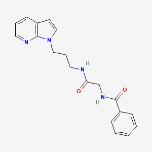 N-(2-((3-(1H-pyrrolo[2,3-b]pyridin-1-yl)propyl)amino)-2-oxoethyl)benzamide