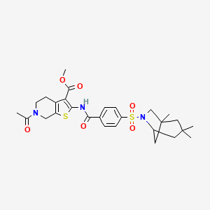 Methyl 6-acetyl-2-(4-((1,3,3-trimethyl-6-azabicyclo[3.2.1]octan-6-yl)sulfonyl)benzamido)-4,5,6,7-tetrahydrothieno[2,3-c]pyridine-3-carboxylate