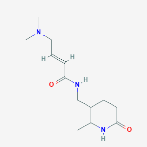 (E)-4-(Dimethylamino)-N-[(2-methyl-6-oxopiperidin-3-yl)methyl]but-2-enamide