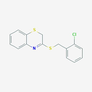 molecular formula C15H12ClNS2 B2715307 2H-1,4-benzothiazin-3-yl 2-chlorobenzyl sulfide CAS No. 477868-77-2