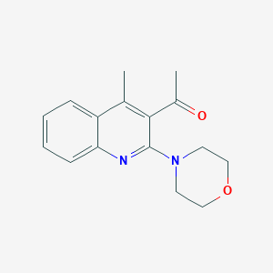 molecular formula C16H18N2O2 B2715308 1-(4-Methyl-2-morpholino-3-quinolinyl)-1-ethanone CAS No. 339106-15-9