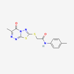2-[(3-methyl-4-oxo-[1,3,4]thiadiazolo[2,3-c][1,2,4]triazin-7-yl)sulfanyl]-N-(4-methylphenyl)acetamide
