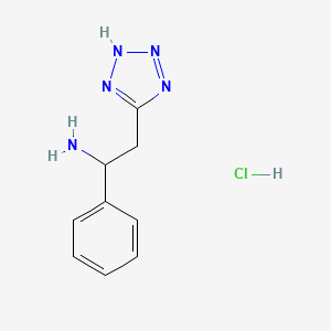 molecular formula C9H12ClN5 B2715316 1-Phenyl-2-(2H-tetrazol-5-yl)ethanamine;hydrochloride CAS No. 2344678-30-2