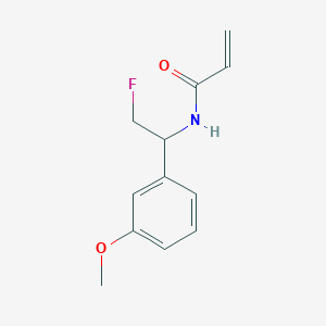 molecular formula C12H14FNO2 B2715328 N-[2-Fluoro-1-(3-methoxyphenyl)ethyl]prop-2-enamide CAS No. 2361638-56-2