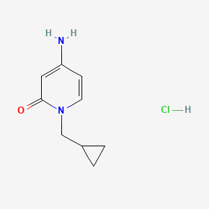 molecular formula C9H13ClN2O B2715329 4-氨基-1-(环丙基甲基)吡啶-2-酮;盐酸盐 CAS No. 2503207-00-7