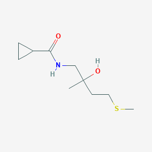 N-(2-hydroxy-2-methyl-4-(methylthio)butyl)cyclopropanecarboxamide
