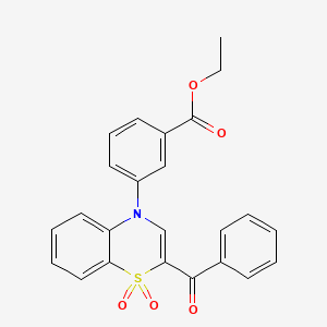 ethyl 3-(2-benzoyl-1,1-dioxido-4H-1,4-benzothiazin-4-yl)benzoate