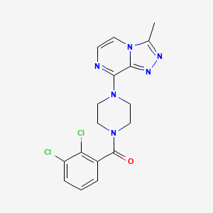 molecular formula C17H16Cl2N6O B2715356 (2,3-Dichlorophenyl)(4-(3-methyl-[1,2,4]triazolo[4,3-a]pyrazin-8-yl)piperazin-1-yl)methanone CAS No. 2034503-57-4