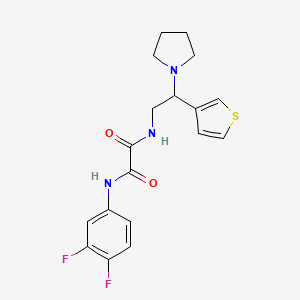 N1-(3,4-difluorophenyl)-N2-(2-(pyrrolidin-1-yl)-2-(thiophen-3-yl)ethyl)oxalamide