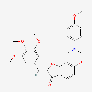 (Z)-8-(4-methoxyphenyl)-2-(3,4,5-trimethoxybenzylidene)-8,9-dihydro-2H-benzofuro[7,6-e][1,3]oxazin-3(7H)-one