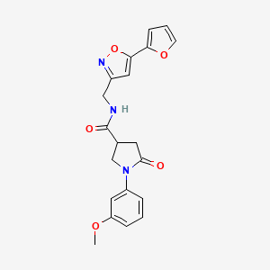 N-((5-(furan-2-yl)isoxazol-3-yl)methyl)-1-(3-methoxyphenyl)-5-oxopyrrolidine-3-carboxamide