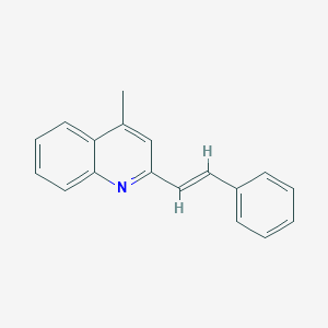 molecular formula C18H15N B271537 4-methyl-2-[(E)-2-phenylethenyl]quinoline 