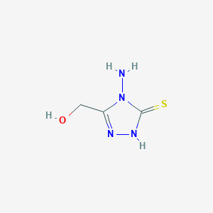 molecular formula C3H6N4OS B2715376 (4-amino-5-mercapto-4H-1,2,4-triazol-3-yl)methanol CAS No. 76858-25-8