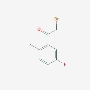 molecular formula C9H8BrFO B2715381 2-Bromo-1-(5-fluoro-2-methylphenyl)ethanone CAS No. 725743-48-6