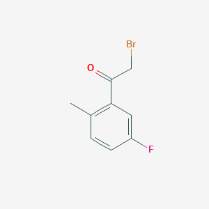 molecular formula C9H8BrFO B2715381 2-溴-1-(5-氟-2-甲基苯基)乙酮 CAS No. 725743-48-6