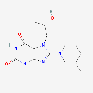 molecular formula C15H23N5O3 B2715382 7-(2-hydroxypropyl)-3-methyl-8-(3-methylpiperidin-1-yl)-1H-purine-2,6(3H,7H)-dione CAS No. 919020-14-7