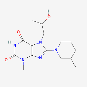 molecular formula C15H23N5O3 B2715382 7-(2-羟基丙基)-3-甲基-8-(3-甲基哌啶-1-基)-1H-嘌呤-2,6(3H,7H)-二酮 CAS No. 919020-14-7