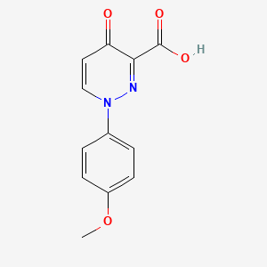 molecular formula C12H10N2O4 B2715384 1-(4-甲氧基苯基)-4-氧代-1,4-二氢吡啶并[3,4-d]嘧啶-3-甲酸 CAS No. 478077-66-6