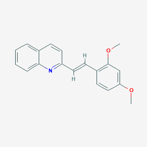 molecular formula C19H17NO2 B271540 2-[2-(2,4-Dimethoxyphenyl)vinyl]quinoline 