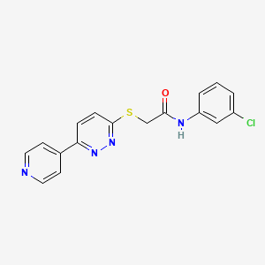 molecular formula C17H13ClN4OS B2715405 N-(3-chlorophenyl)-2-(6-pyridin-4-ylpyridazin-3-yl)sulfanylacetamide CAS No. 872987-92-3